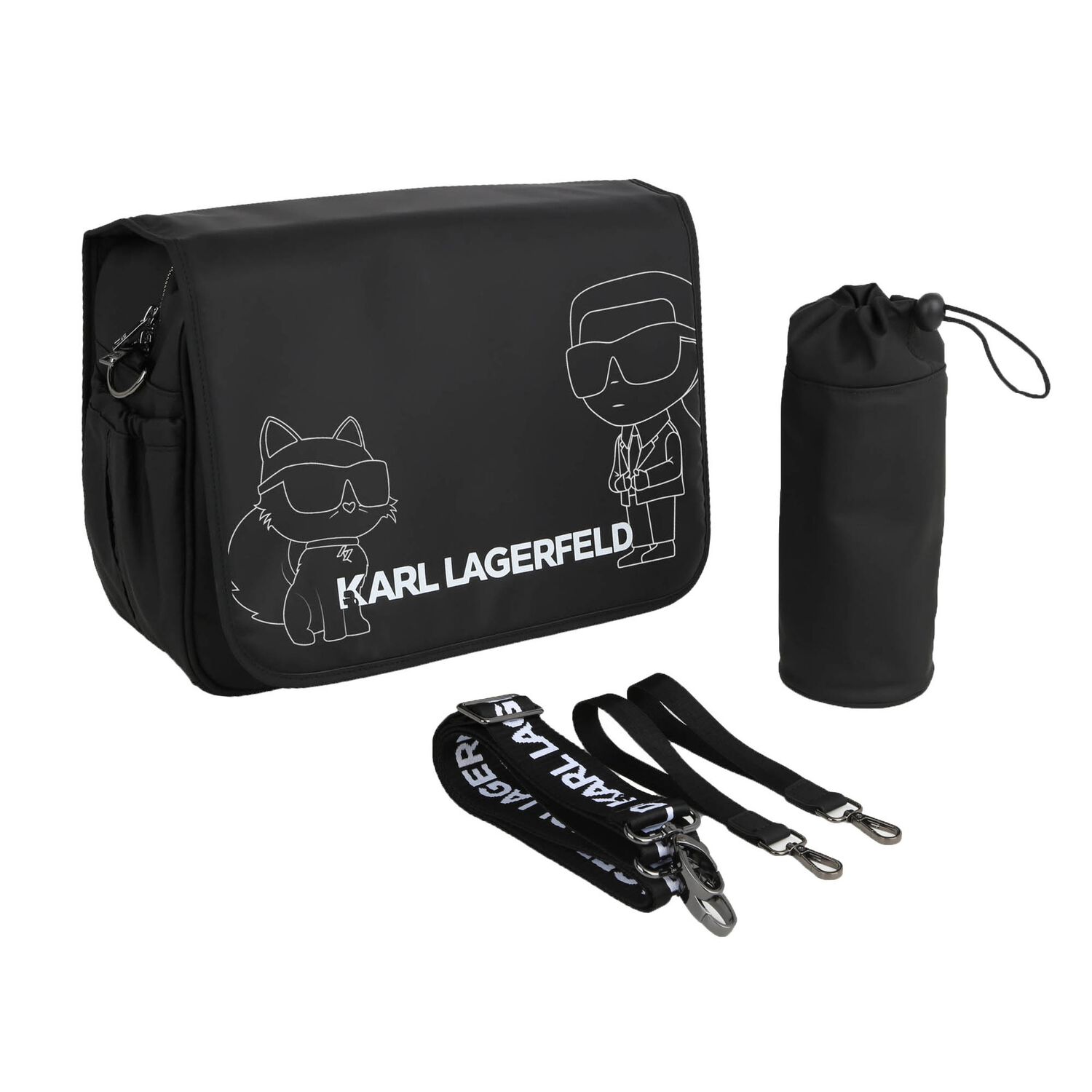 شنطة مواليد بالشعار باللون الأسود للأطفال, 1, hi-res image number null