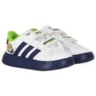 Boys White & Navy Blue Buzz Lightyear Trainers, 1, hi-res