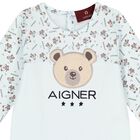 طقم  أفرول أولاد بشعار تيدي باللون الأزرق, 1, hi-res