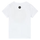 تيشيرت بالشعار باللون الأبيض والأسود, 1, hi-res