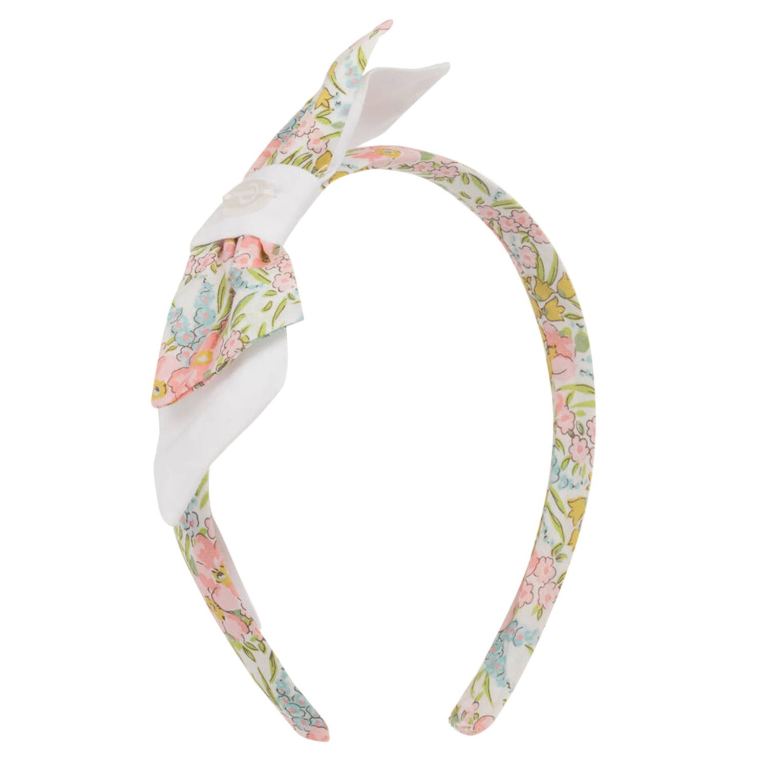 ربطة رأس للبنات باللون العاجي و الوردى, 1, hi-res