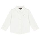 Younger Boys White & Navy Logo Trousers Set, 1, hi-res