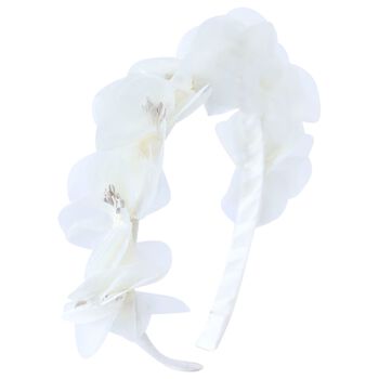 Girls Ivory Flower Headband