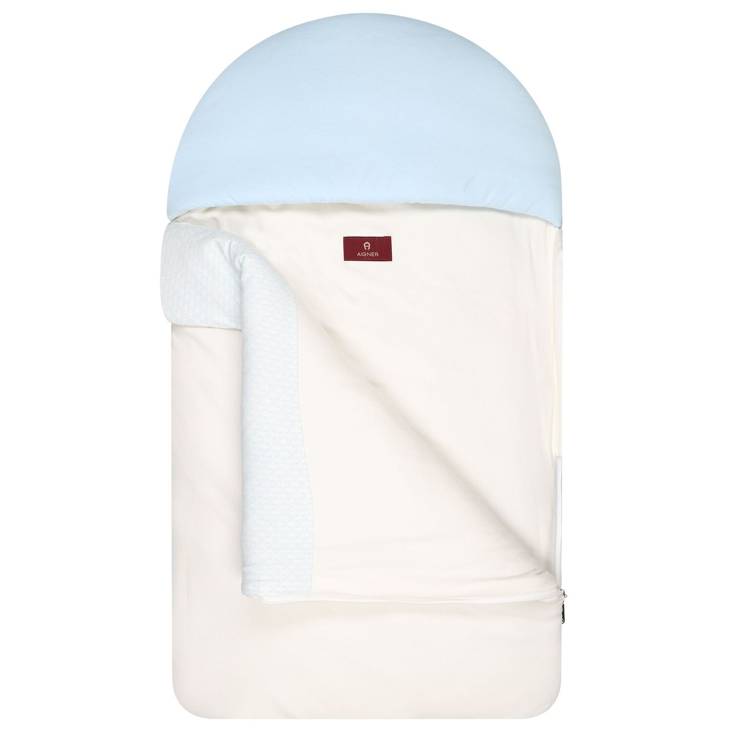 Baby Boys Ivory & Blue Teddy Bear Logo Nest, 2, hi-res