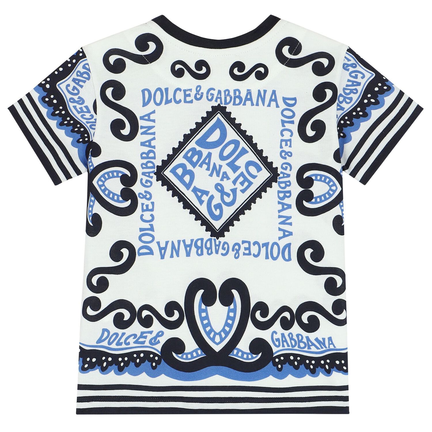 Baby Boys White & Blue Logo T-Shirt, 1, hi-res image number null