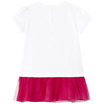 Girls Pink & White Floral Dress
