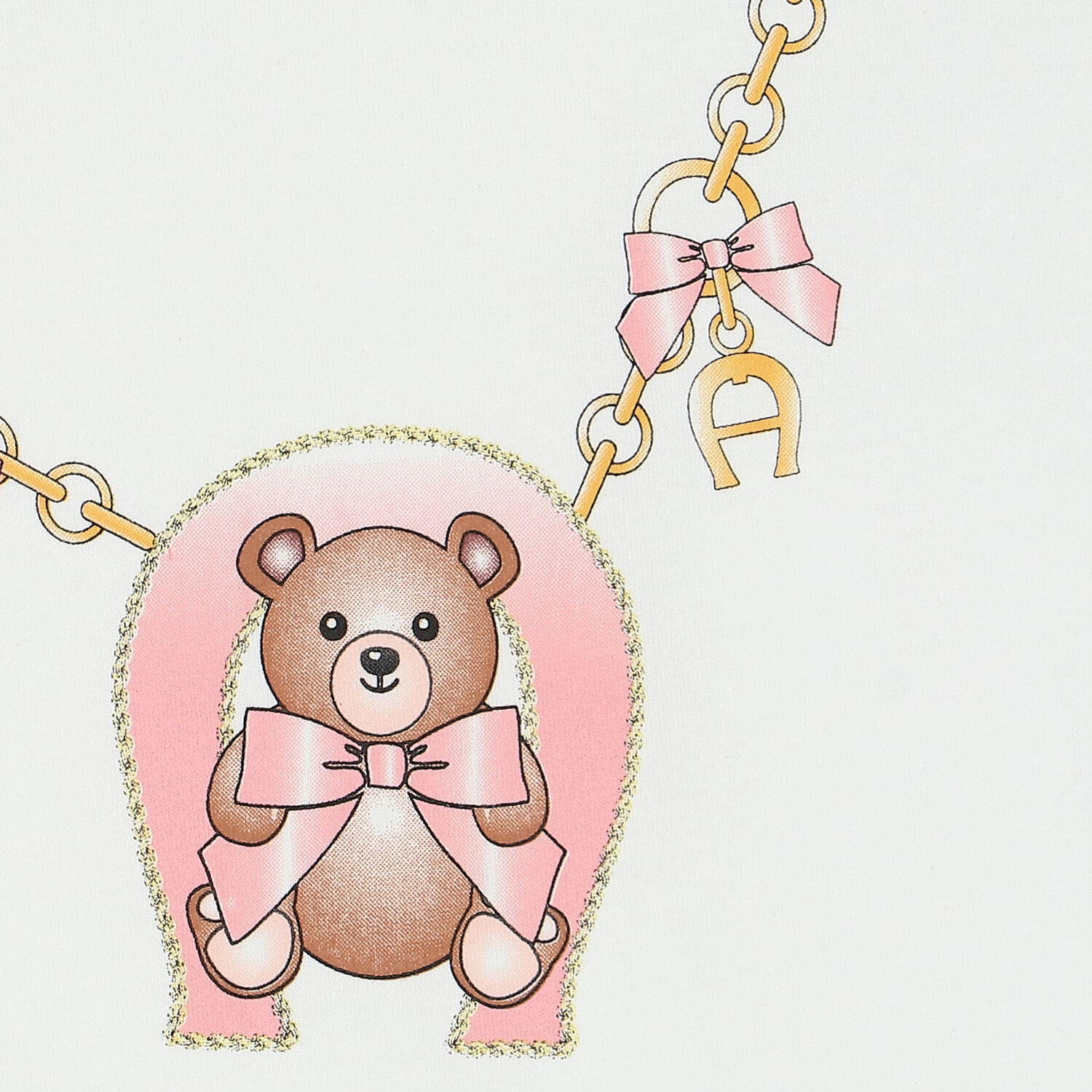 أفرول بشعار تيدي باللون الأبيض للبنات , 1, hi-res