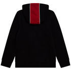 Boys Black & White Logo Zip Up Top, 1, hi-res