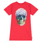 فستان بالشعار باللون الوردي , 1, hi-res