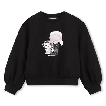 Girls Black Choupette & Ikonik Karl Sweatshirt