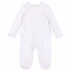 Baby Girls White Embellished Babygrow, 1, hi-res