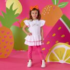 Girls Orange & Pink Bow Headband, 2, hi-res