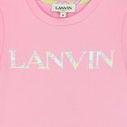 Girls Pink Logo Dress, 1, hi-res