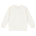 سويتشيرت  بشعار تيدي باللون العاجي, 1, hi-res