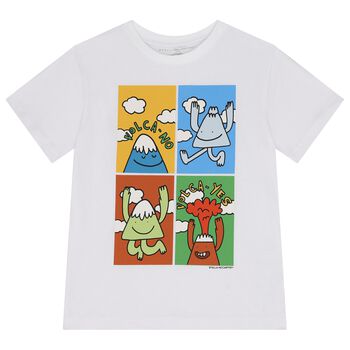 Boys White Volcano T-Shirt