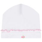 طقم افرول مزين بالزهور للبنات باللون الابيض والوردى , 1, hi-res