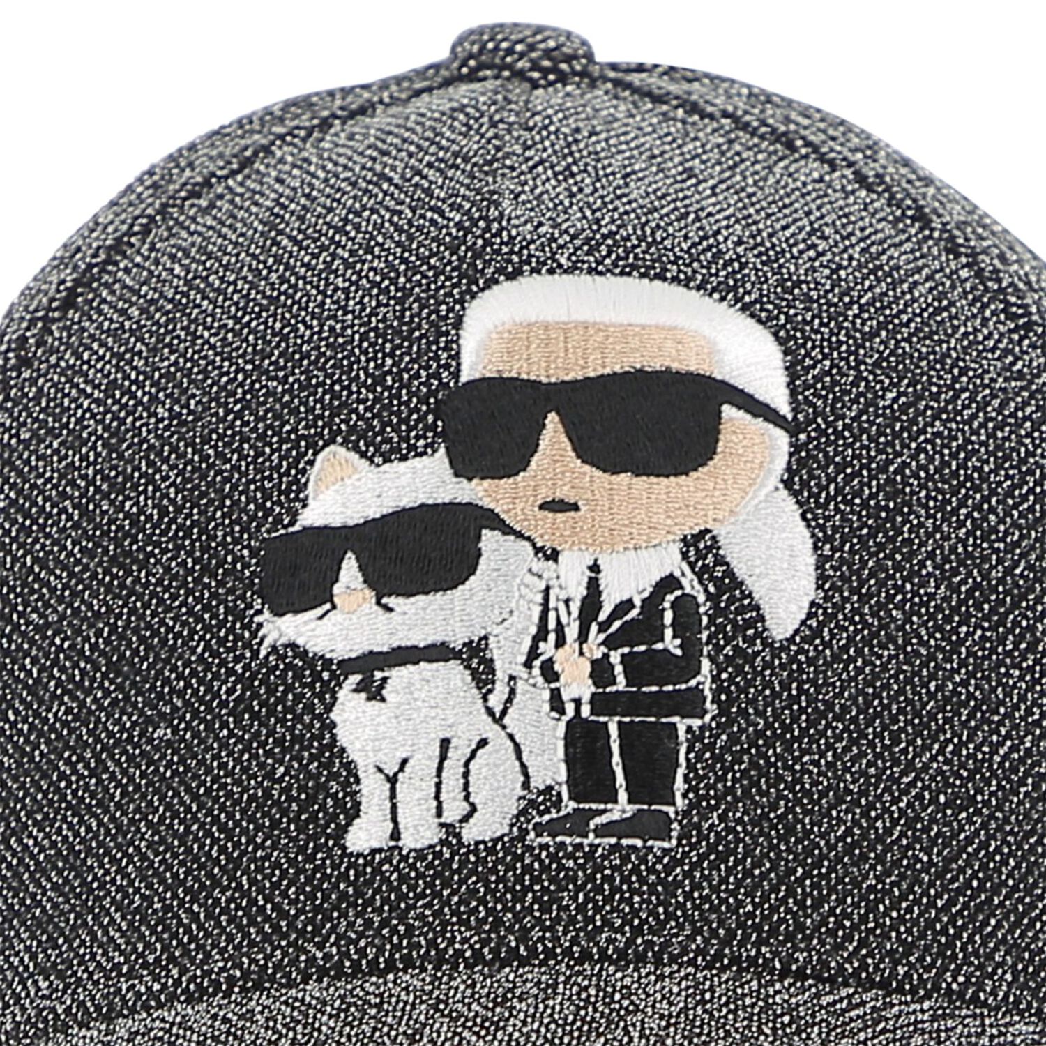 Girls Mini Me Black Ikonik Karl & Choupette Cap, 1, hi-res