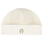 Ivory & Gold Babygrow, Hat & Bib Gift Set, 1, hi-res