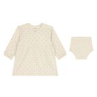 Baby Girls Ivory Logo Dress Set, 1, hi-res