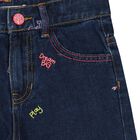 Girls Navy Blue Denim Jeans, 1, hi-res