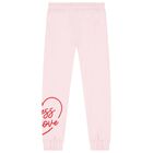 Girls Pink Logo Joggers, 1, hi-res