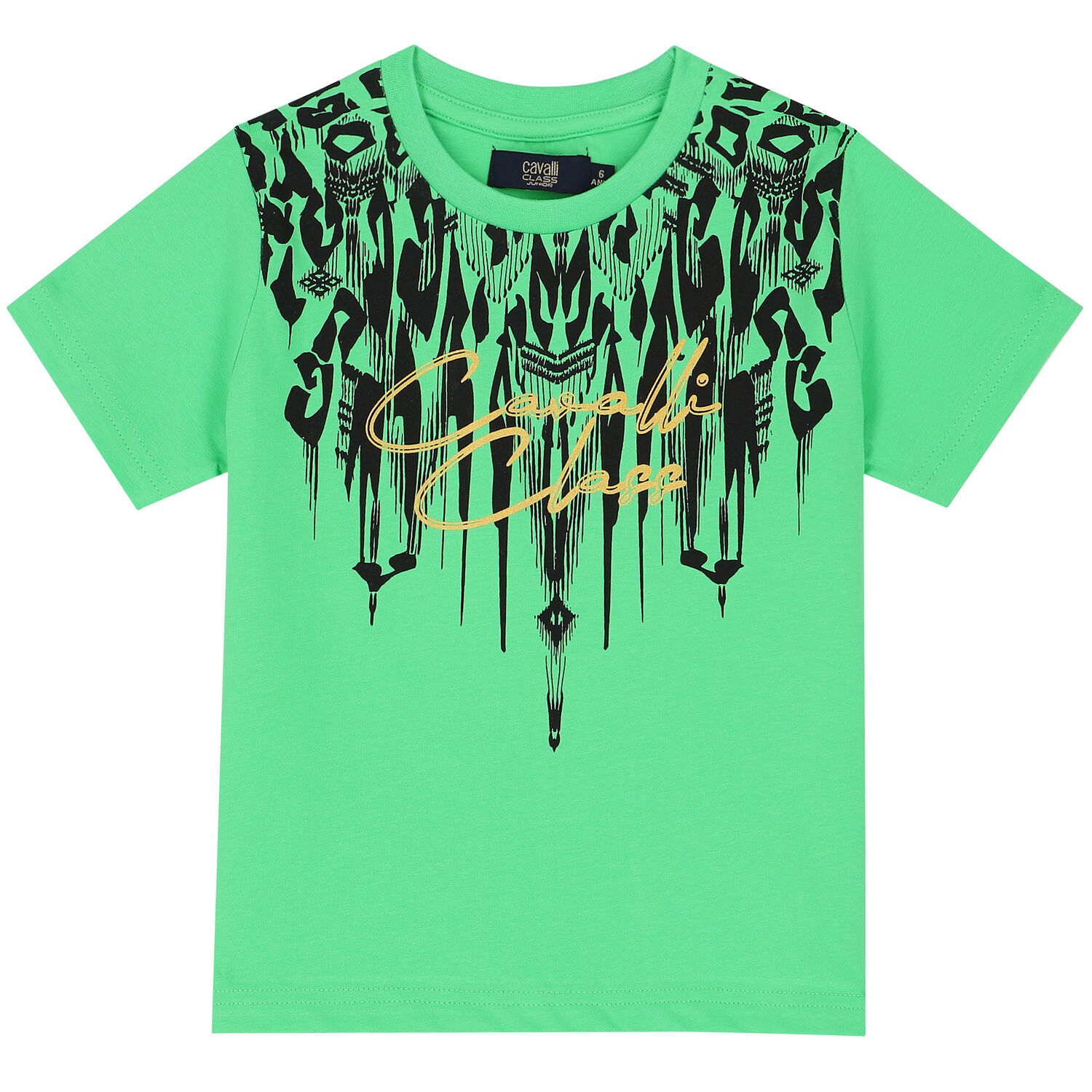 Girls Green & Gold Logo T-Shirt, 2, hi-res