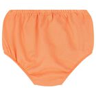 فستان بنات بولو من القطن باللون البرتقالى , 1, hi-res