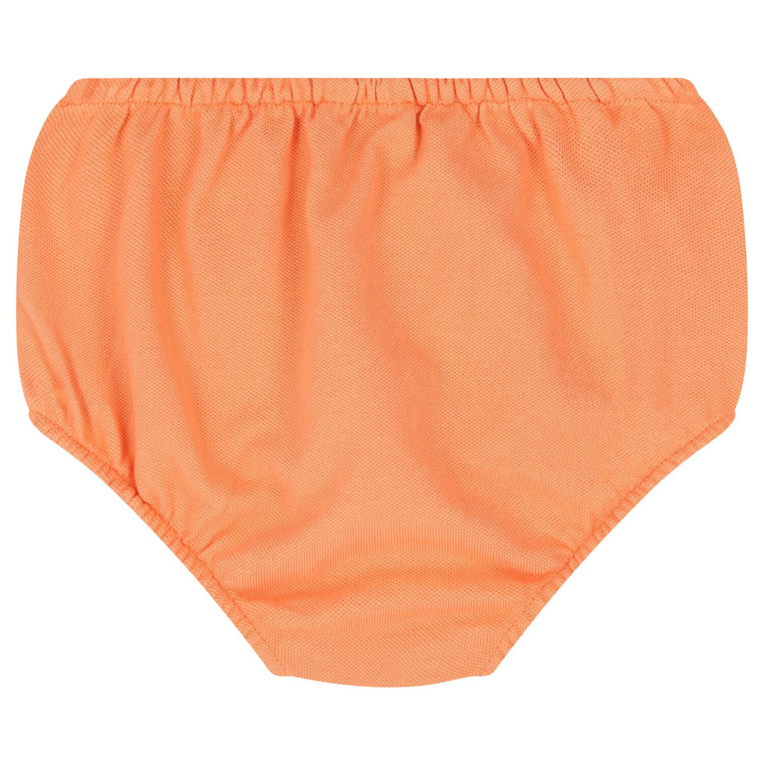 فستان بنات بولو من القطن باللون البرتقالى , 1, hi-res