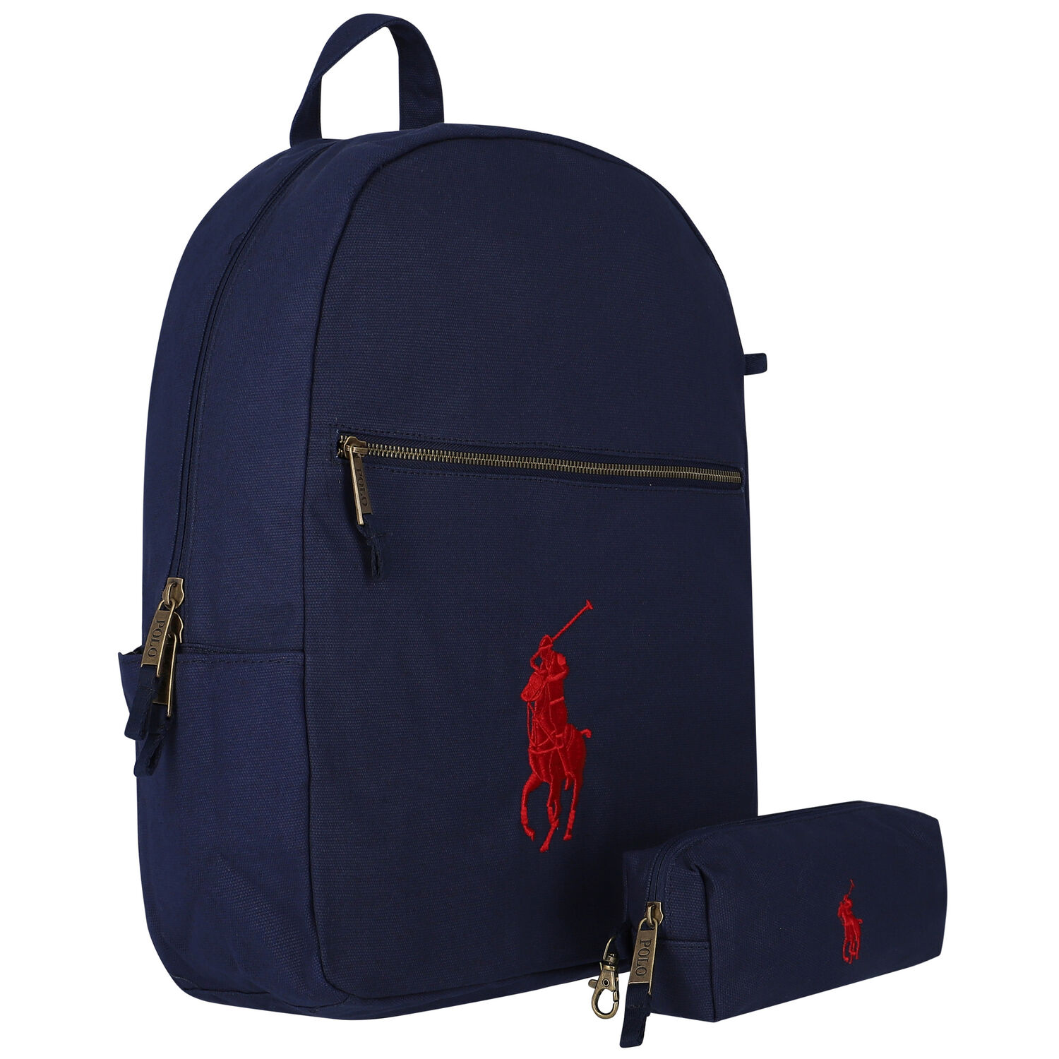 Navy Blue Logo Backpack, 1, hi-res