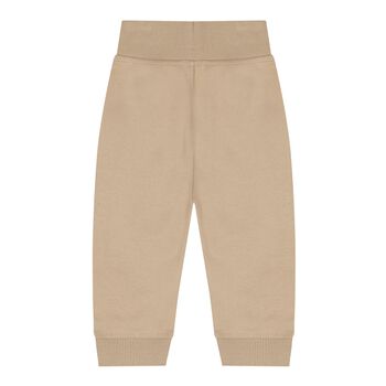 Beige Check Logo Baby Joggers