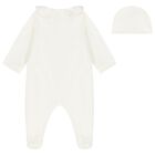 Baby Girls Ivory Teddy Bear Logo Babygrow Gift Set, 1, hi-res