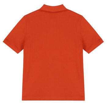 Boys Orange Logo Polo Shirt