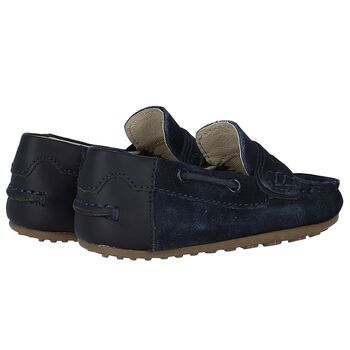 Younger Boys Blue Mocassins