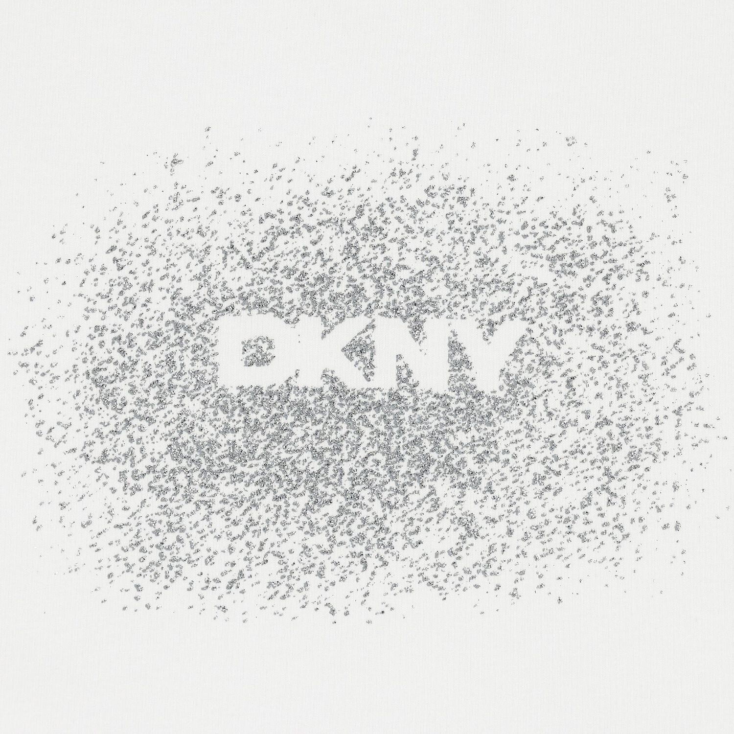 تيشيرت بنات بالشعار باللون الأبيض والفضي, 2, hi-res