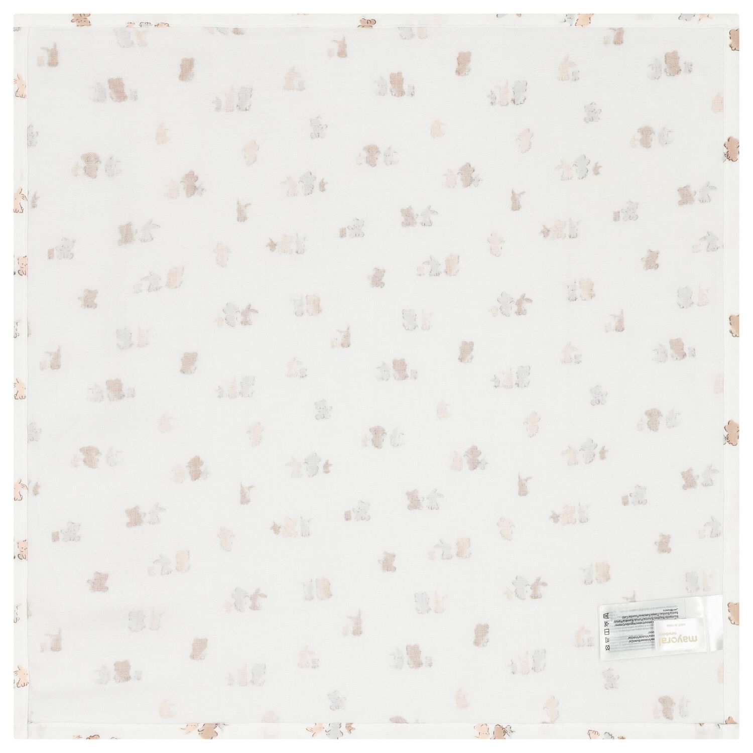 White & Beige Muslin Swaddles (3-Pack), 1, hi-res image number null