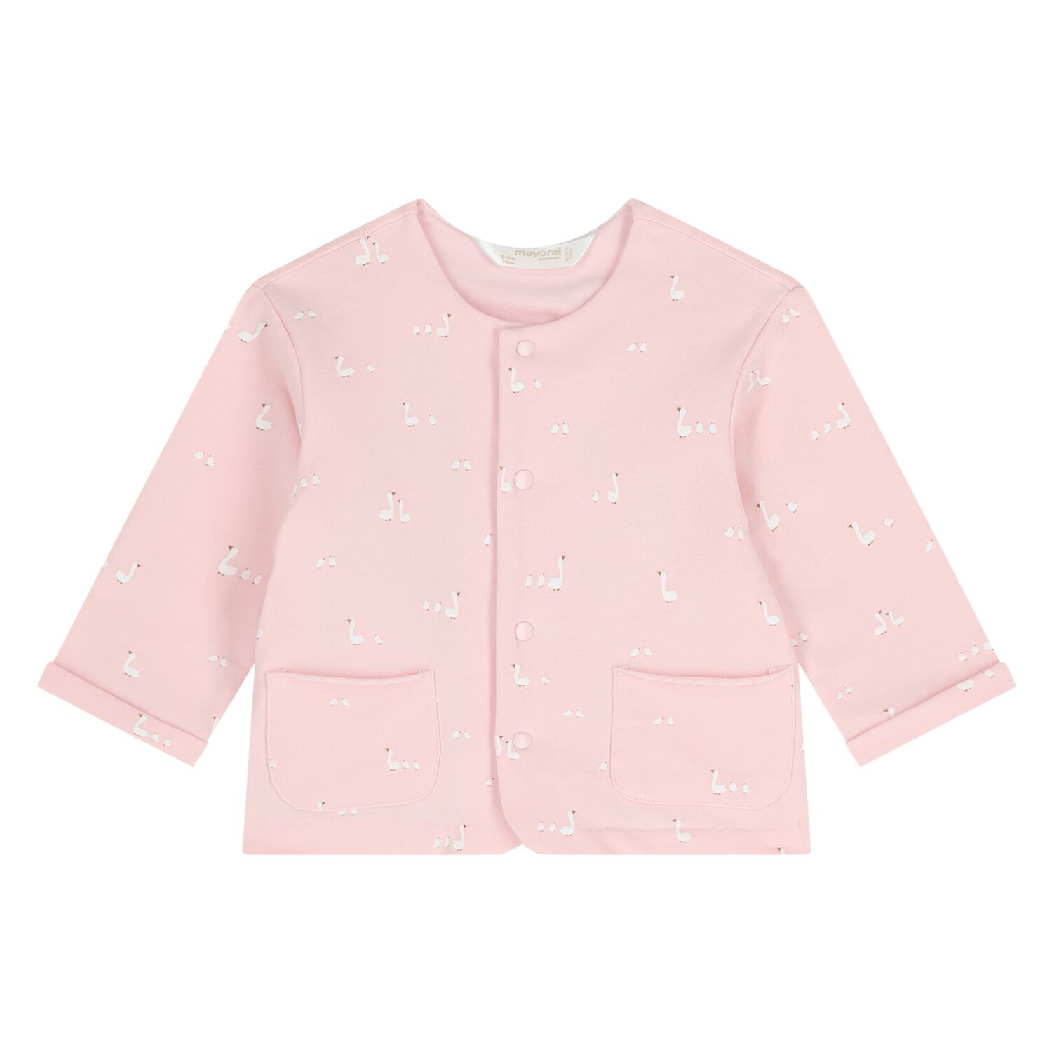 Baby Girls White & Pink Tracksuit Set ( 3 Piece ), 4, hi-res