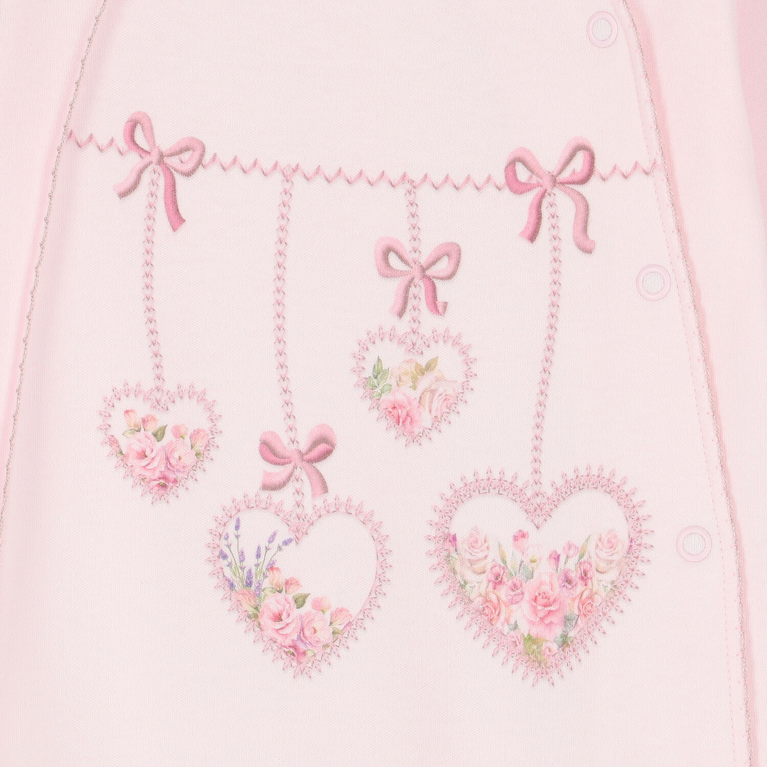 افرول برسمة القلوب باللون الوردي للبنات , 1, hi-res