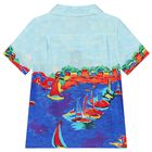 Boys Blue Logo Shirt, 1, hi-res