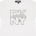 Girls White Logo Heart T-Shirt, 1, hi-res