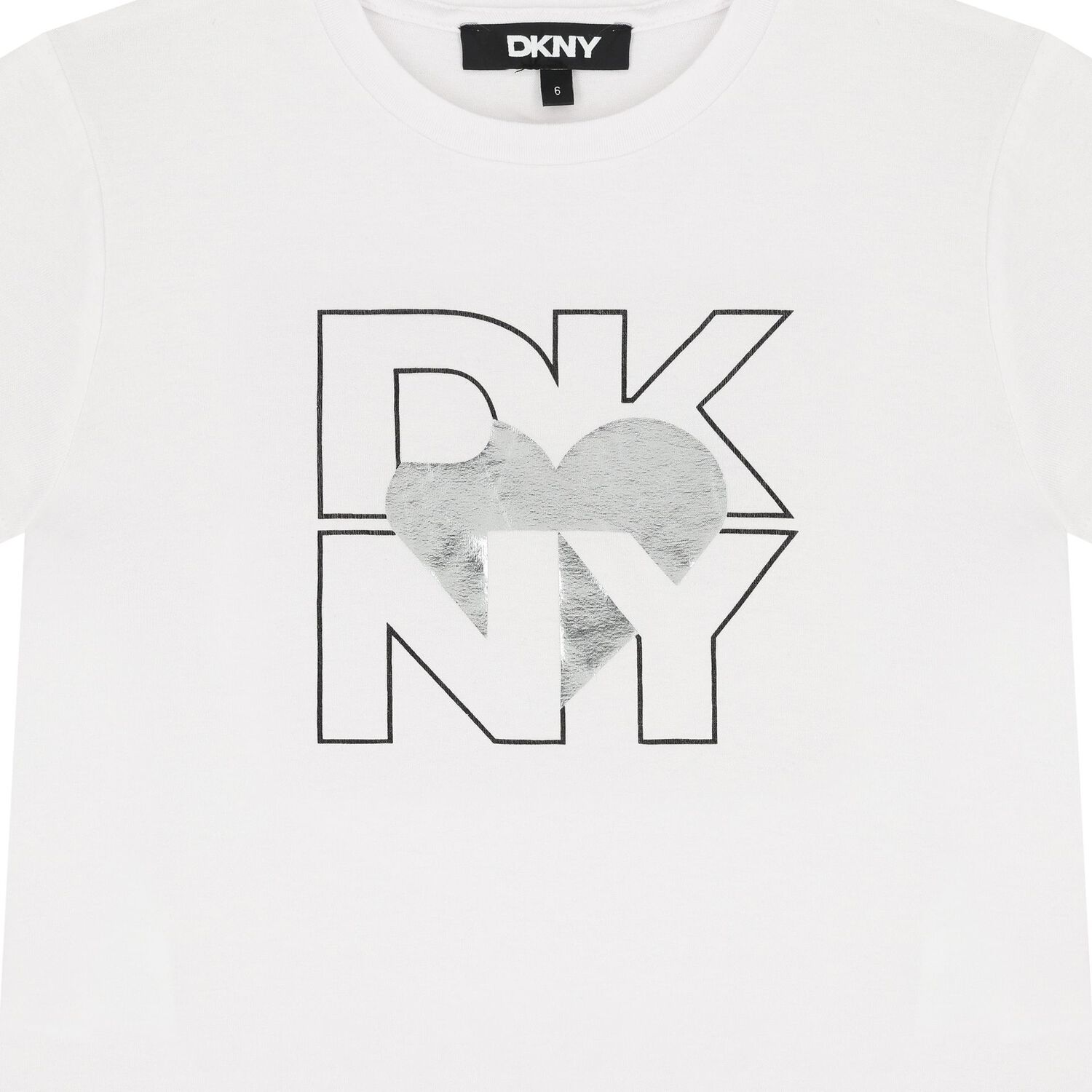 Girls White Logo Heart T-Shirt, 1, hi-res image number null