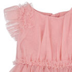 Girls Pink Ruffled Tulle Dress, 1, hi-res