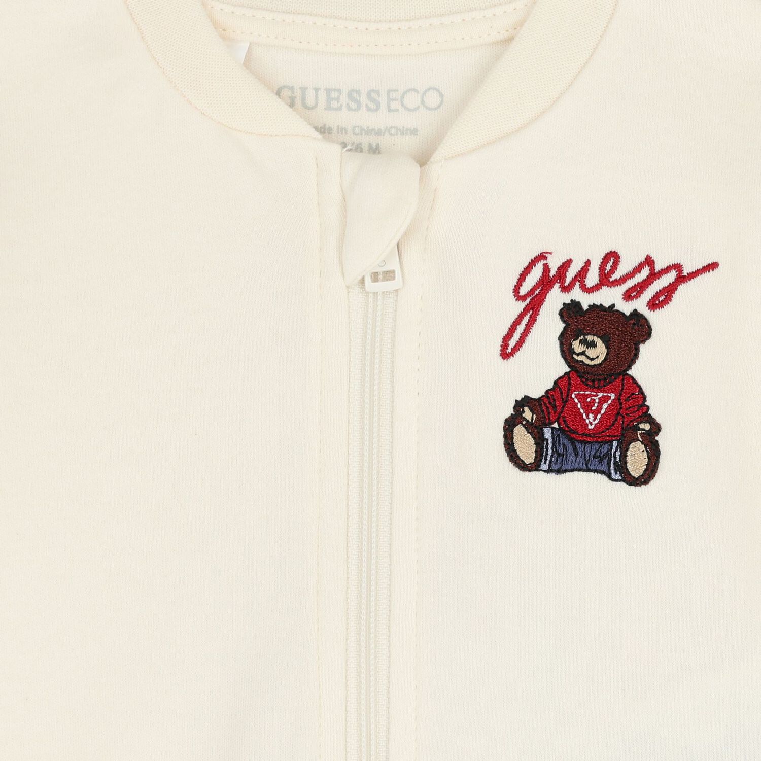 Ivory Teddy Bear Logo Baby Tracksuit Set, 1, hi-res