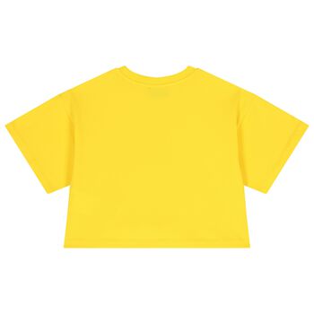 تيشيرت بنات بالشعار بطبعه تيدى بير باللون الاصفر 