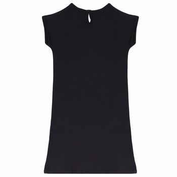 Girls Black Embellished T-Shirt Dress