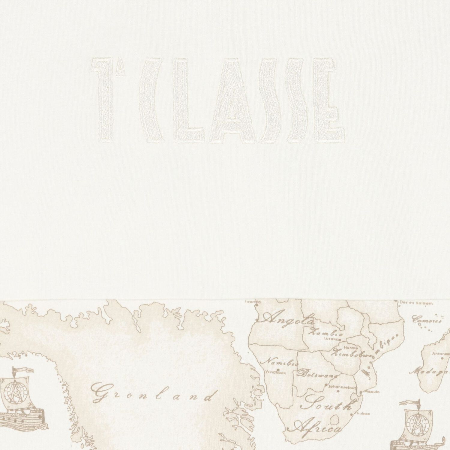 طقم هدايا أفرول بطبعة خريطة باللون العاجي  والبيج للأطفال , 4, hi-res image number null