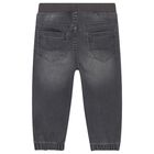 Younger Boys Grey Denim Joggers, 2, hi-res