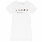 فستان بالشعار باللون الابيض والذهبى , 3, hi-res