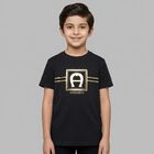 Boys Black & Gold Logo T-Shirt, 2, hi-res