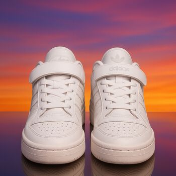 White Forum Low Trainers