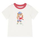 Baby Boys Ivory & Red Cotton Shorts Set, 1, hi-res